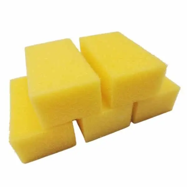 Lot de 5 éponges en mousse jaunes – Image 2