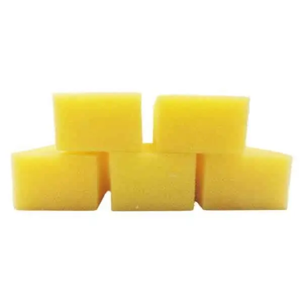 Lot de 5 éponges en mousse jaunes