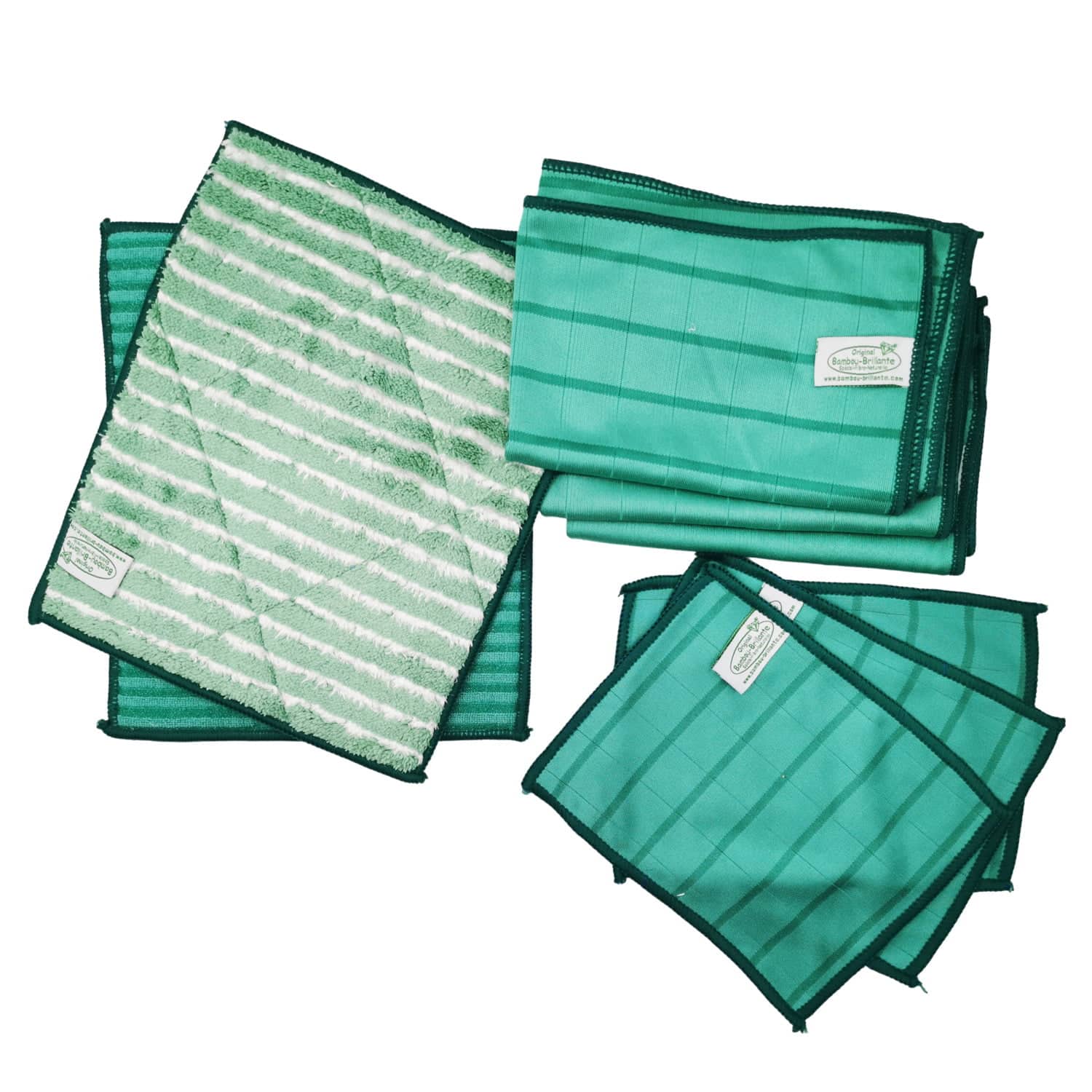 Kit microfibre 3 lingettes et 2 lavettes + 3 chiffonnettes lunettes -  Powerpat - Lessive Bio - Sel détachant Powerpat - Lessive détachante -  Lessive Bio