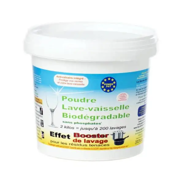 Poudre Lave Vaisselle Biodégradable 2 kg POWERPAT®