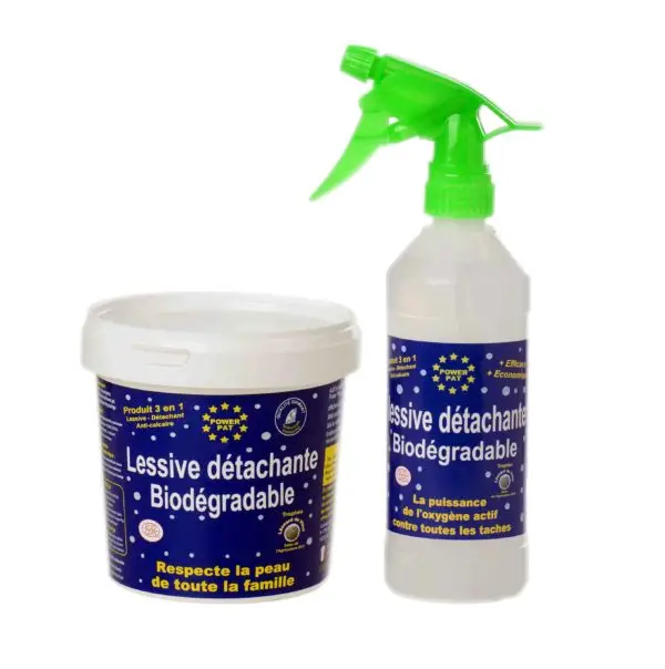 Lessive Détachante Biodégradable POWERPAT® 1 kg + son vaporisateur