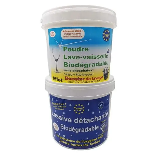 Kit entretien "Essentiel Max POWERPAT®" Lessive 5kg + poudre lave-vaisselle 5kg