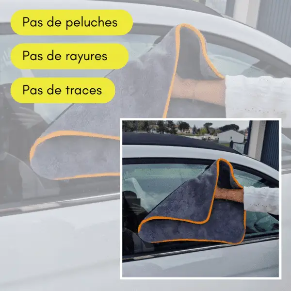 Lingette microfibre Carbone PRO ( Polissage pour Voitures, Motos...) 47 x 37 cm – Image 5
